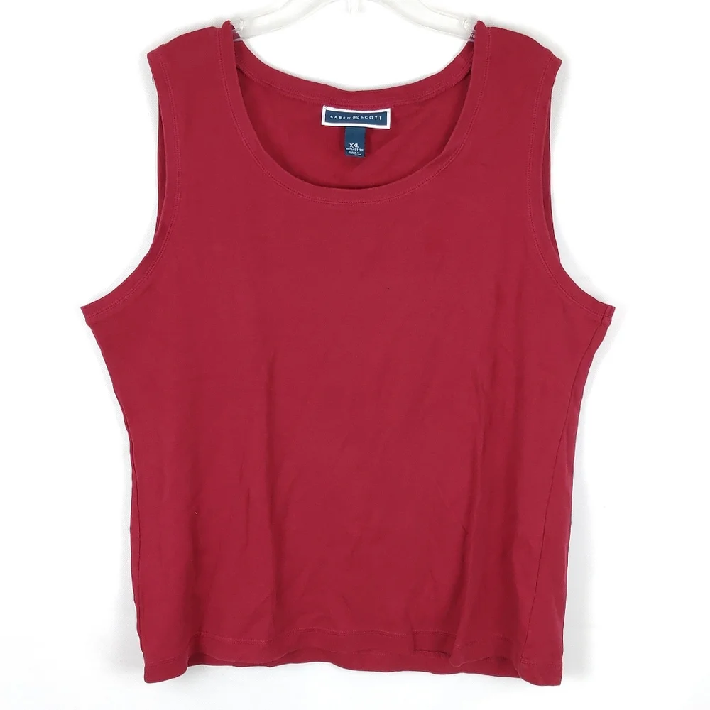 Bundle Lot of 2 Karen Scott Tank Tops Womens XXL Casual Curvy Plus Size Gorpcore - Picture 1 of 6